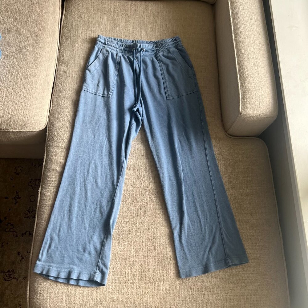 J Crew Lounge Set Quarter Zip and Sweatpants Blue Small - Picture 8 of 8